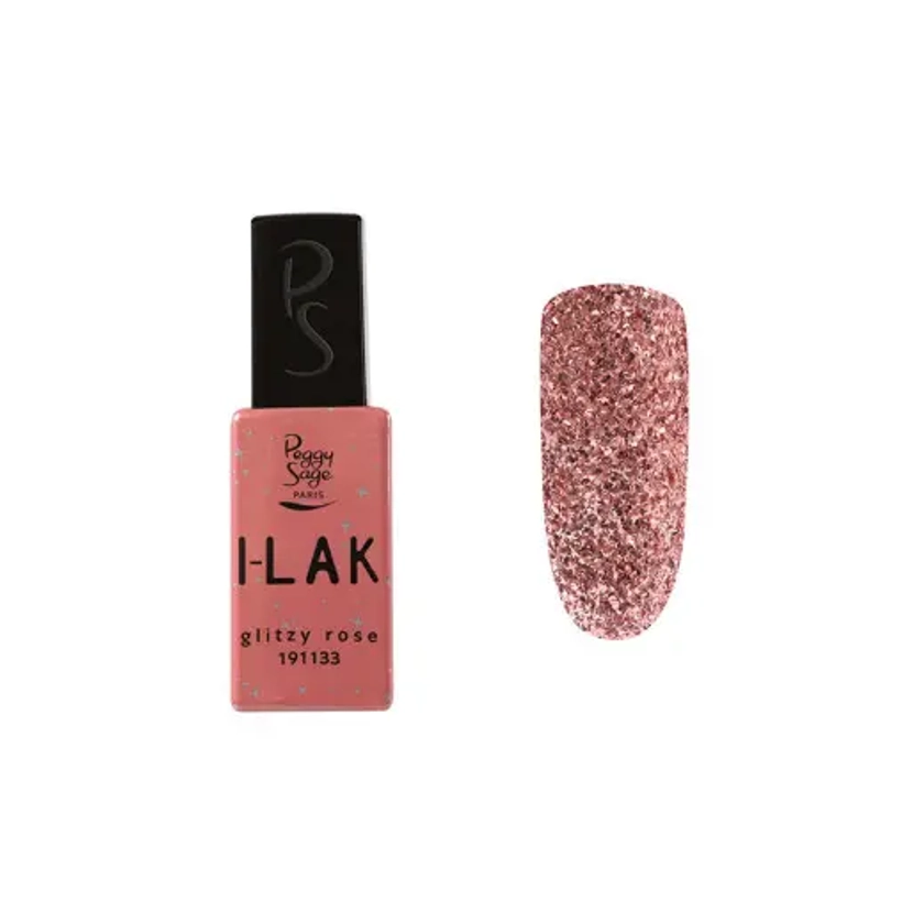 Vernis semi-permanent I-LAK - Glitzy rose 11ml | Peggy Sage