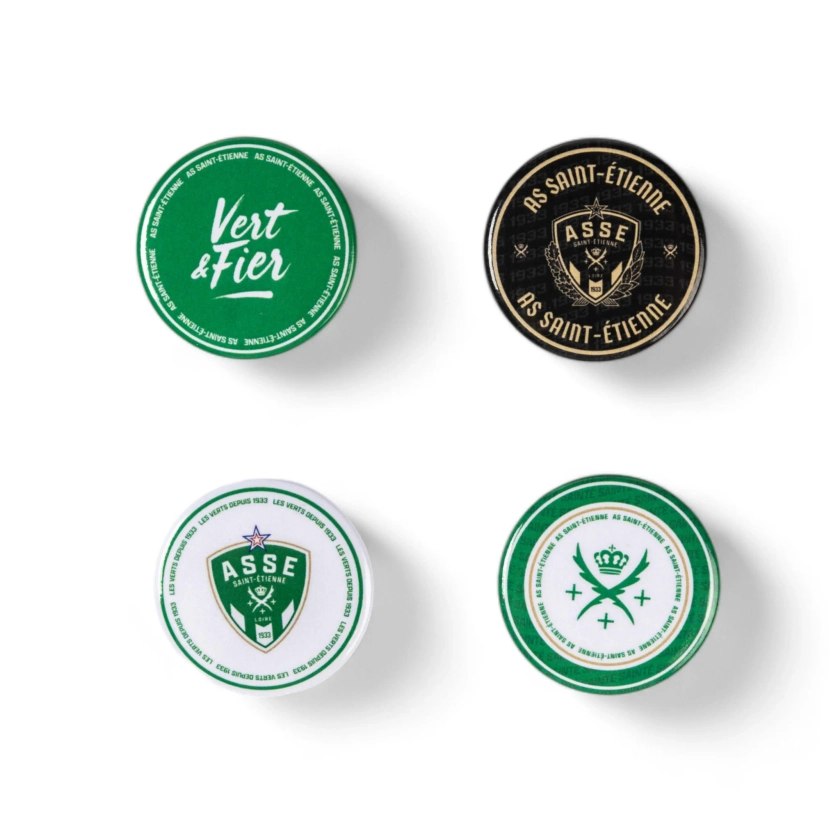 Lot de 4 Badges ASSE