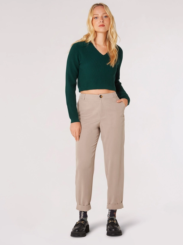 Soft Twill Chino Trousers | Apricot Clothing
