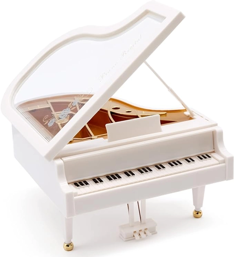 JJYHEHOT Piano Music Box, Wind Up Musical Boxes, Classical Music Box for Girls Birthday Gift or Desk Decoration Ornament