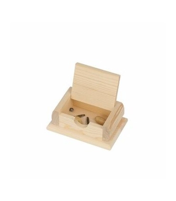 Wooden chest foraging toy