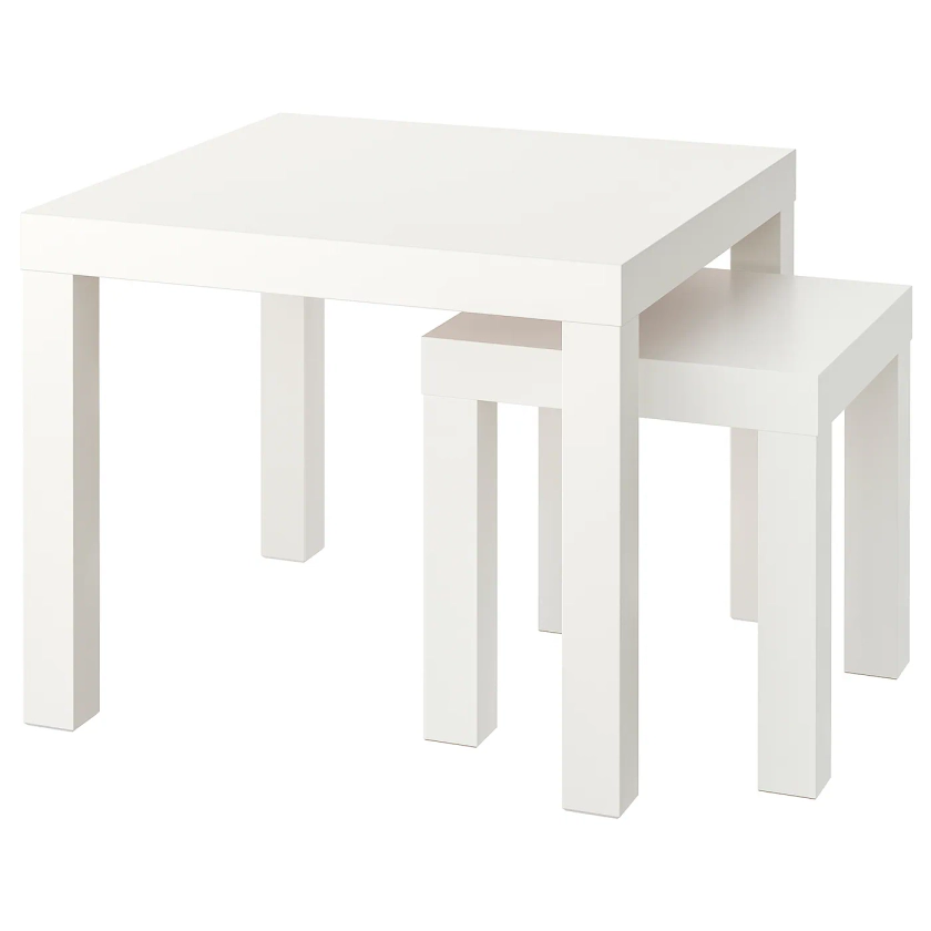 LACK Tables gigognes, lot de 2 - blanc