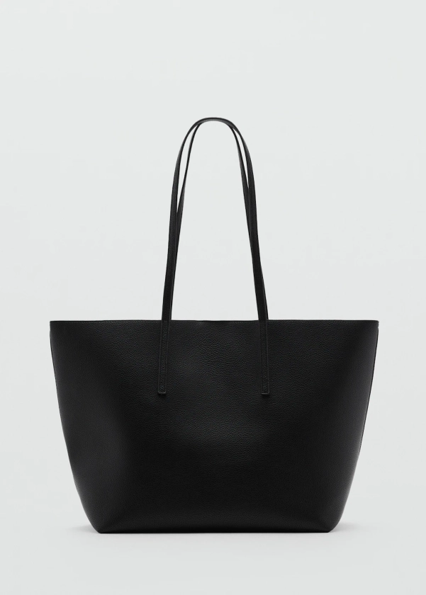 Pebbled effect shopper bag - Women | MANGO United Kingdom