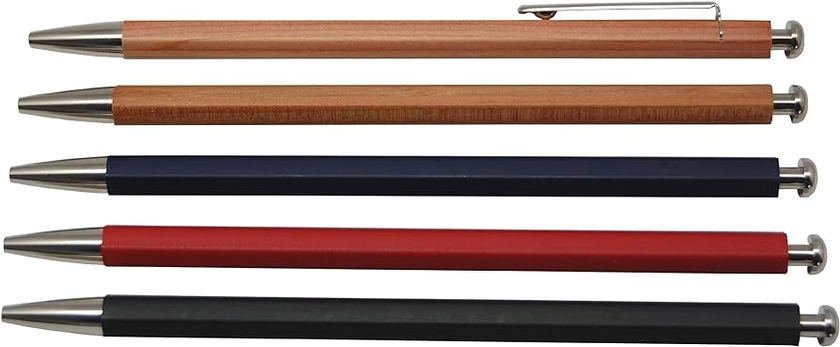 2.0mm Mechanical Pencil, Wooden Barrel, With Lead Sharpener, #1 B, Black Lead, 1ea (OTP-680NST), natural wood color w/sharpener