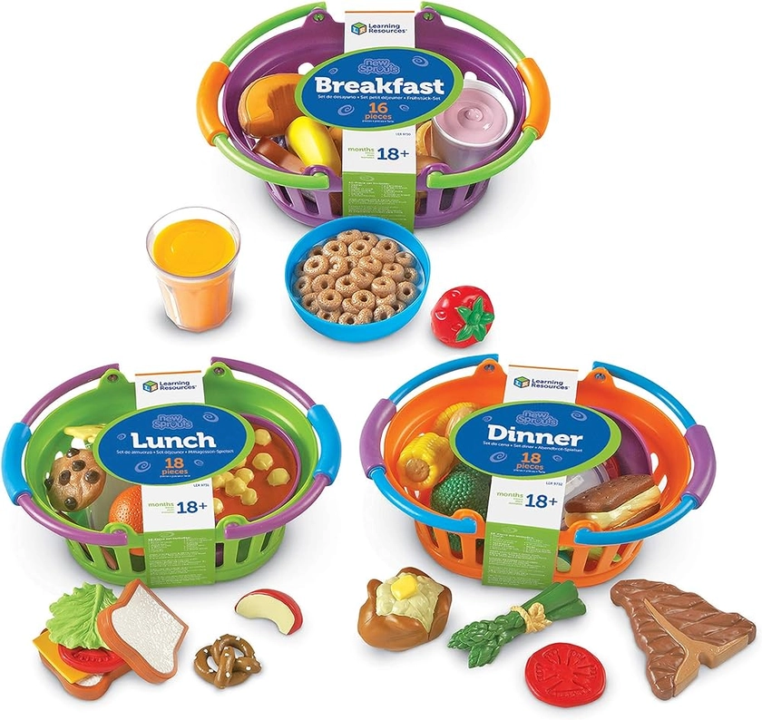 Learning Resources New Sprouts Breakfast, Lunch & Dinner Baskets