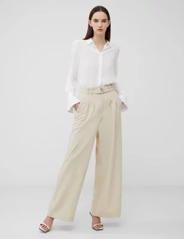 Belted Wide Leg Trousers