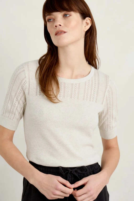 Chiff Chaff Short Sleeve Knitted Top