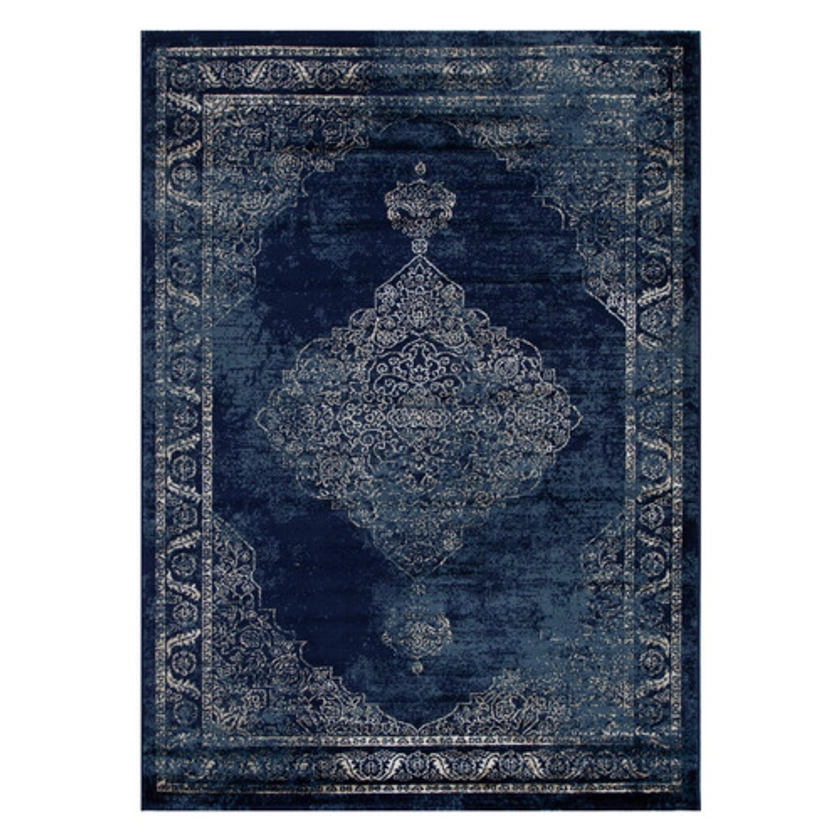 Lifestyle Floors Navy Arya Classic Rug | Temple & Webster