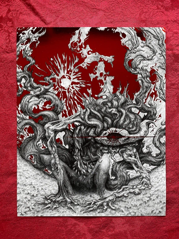 Moon Presence - BLOODBORNE - 11" x 14" Red Foil Print