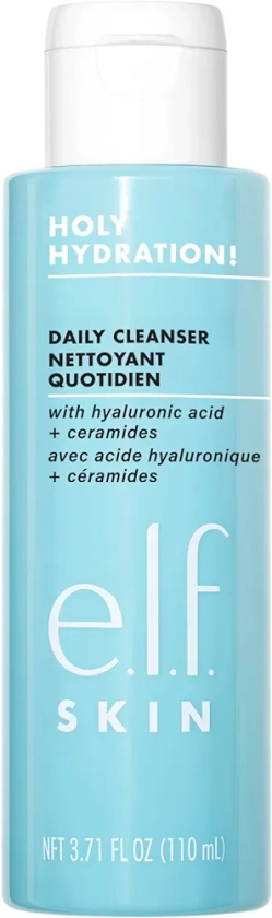e.l.f., Holy Hydration! Daily Cleanser, Wash away Excess Oil, Impurities, and Makeup…