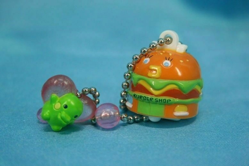 Bandai Tamagotchi Gashapon Mini Double Figure Keychain Kuchipatchi Burger Shop