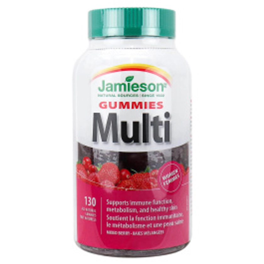 Jamieson Vitamins Multivitamin Gummies For Women Mixed Berry, 130 Gummies