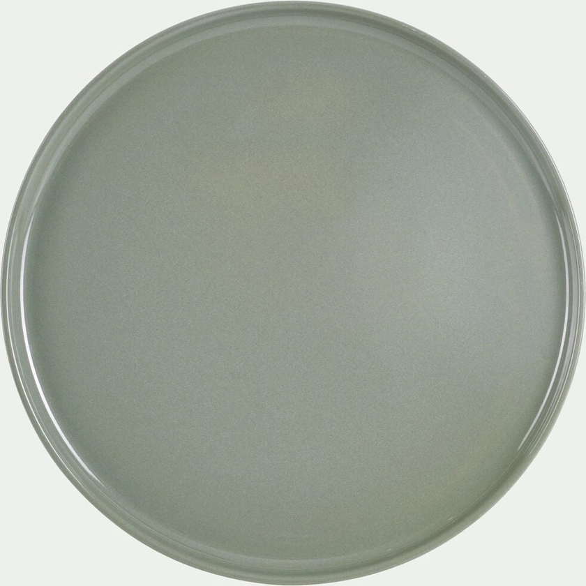 Assiette plate en faïence D28cm - vert cèdre - SELMA - al...