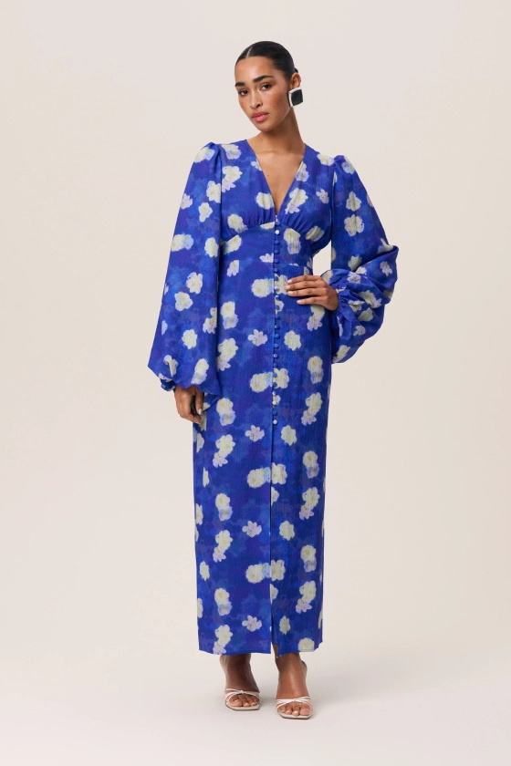 Positano maxi dress in blue – Shop now