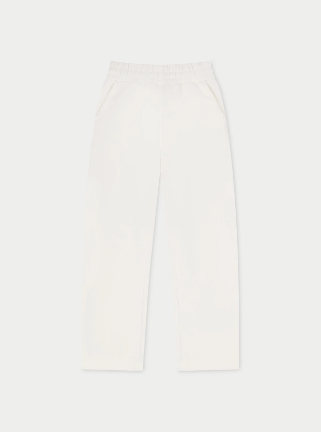 RELAXED TAPERED LEG JOGGERS - OFF WHITE