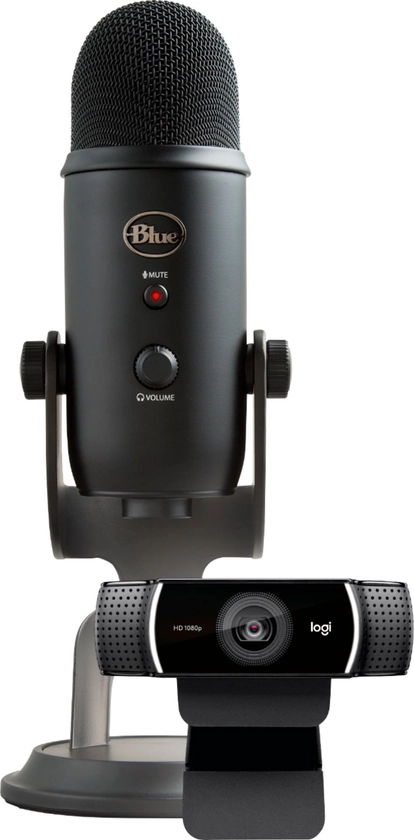 Blue Microphones Pro Streamer Pack with Blue Yeti USB Microphone & Logitech C922 Pro HD Webcam 988-000432 - Best Buy
