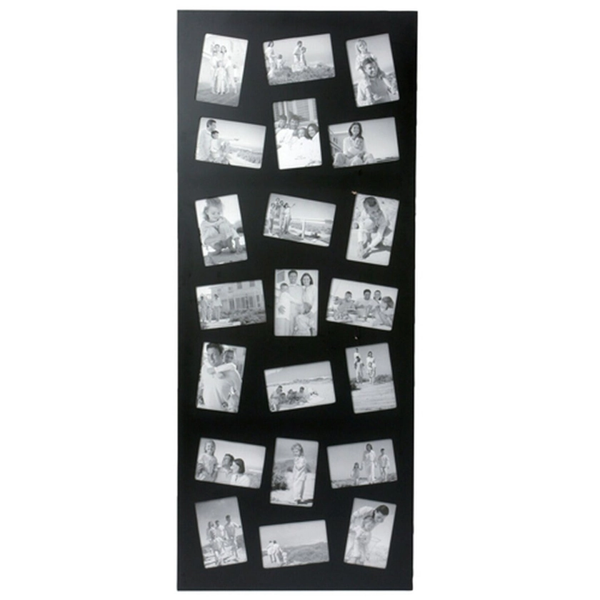 ATMOSPHERA Cadre photos pêle mêle géant design - 21 encarts - Noir