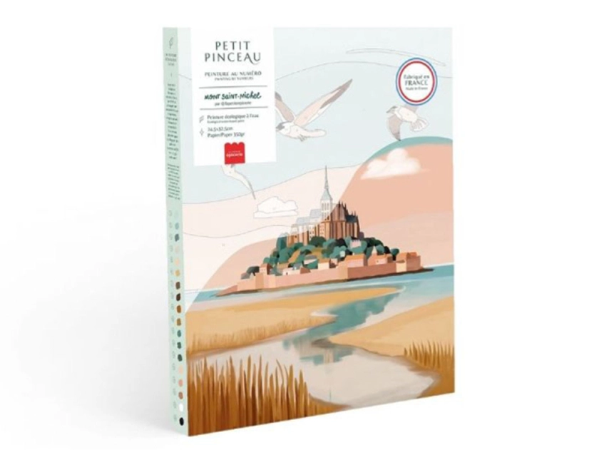 Coffret peinture au numéro - Petit Pinceau - Mont Saint-Michel par La Petite Epicerie