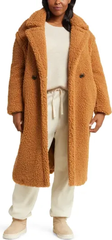 UGG® Gertrude Double Breasted Teddy Coat | Nordstrom