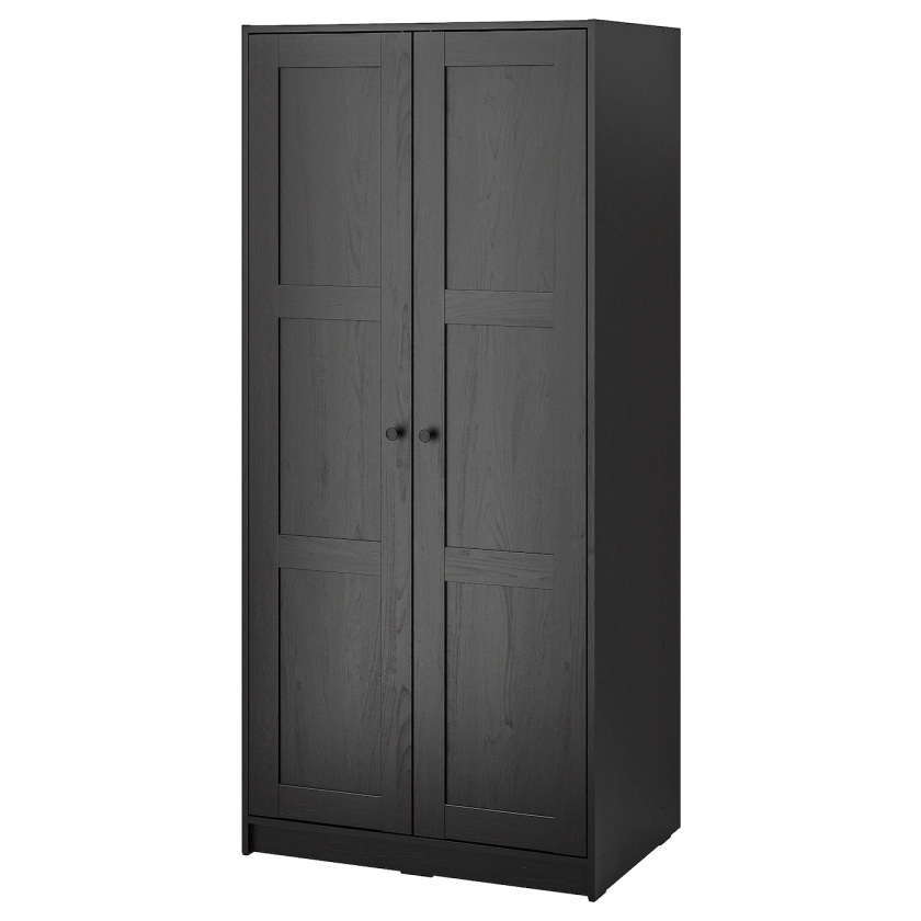 RAKKESTAD black-brown, Wardrobe with 2 doors, 79x176 cm - IKEA