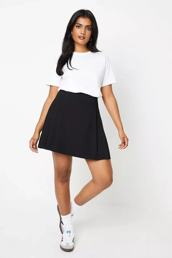 Skirts | Pleat Detail Tailored Mini Skirt | Oasis