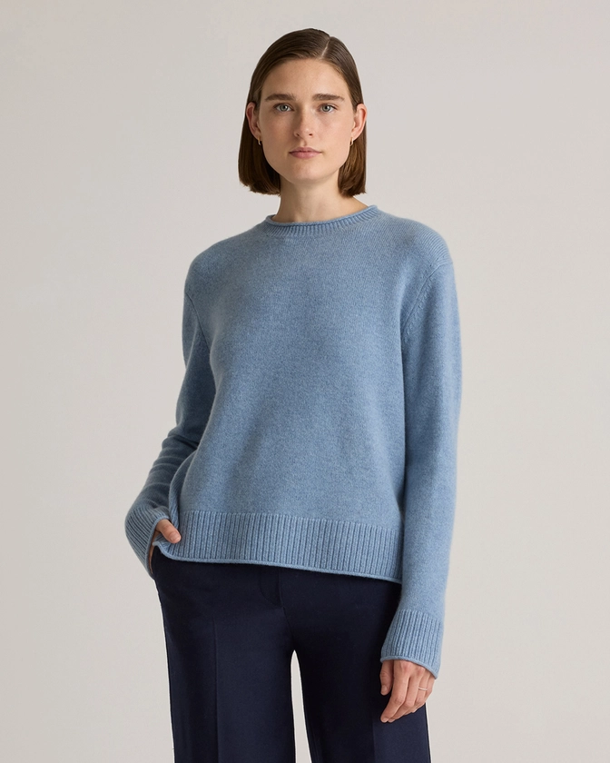 Mongolian Cashmere Boxy Crewneck Sweater