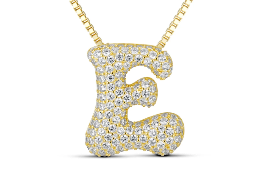 ICED JUMBO LETTER NECKLACE