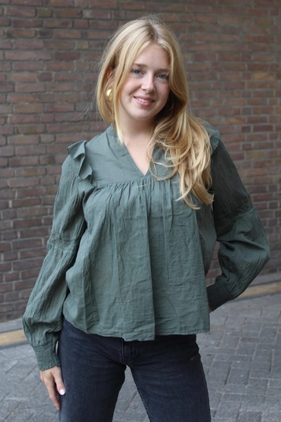 Pippa blouse - groen - Fashiontiger.nl