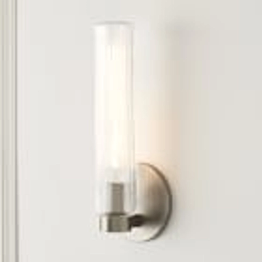 Fluted Glass Indoor/Outdoor Sconce (16")