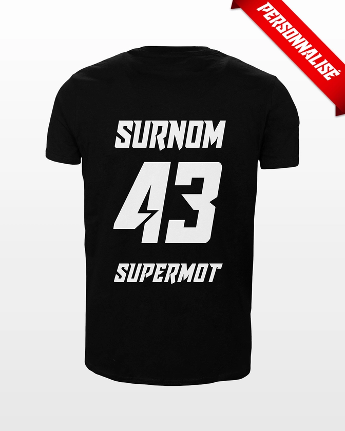 T-Shirt SUPERMOT PERSONNALISÉ Noir