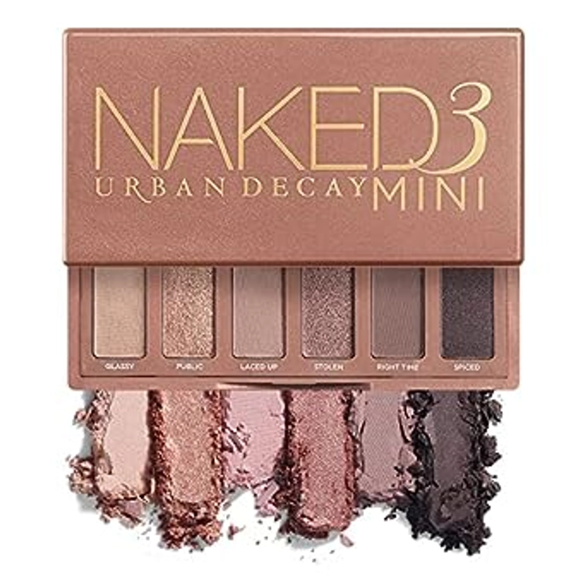 URBAN DECAY Naked3 Mini Eyeshadow Palette - Pigmented Eye Makeup Palette For On the Go - Ultra Blendable - Up to 12 Hour Wear