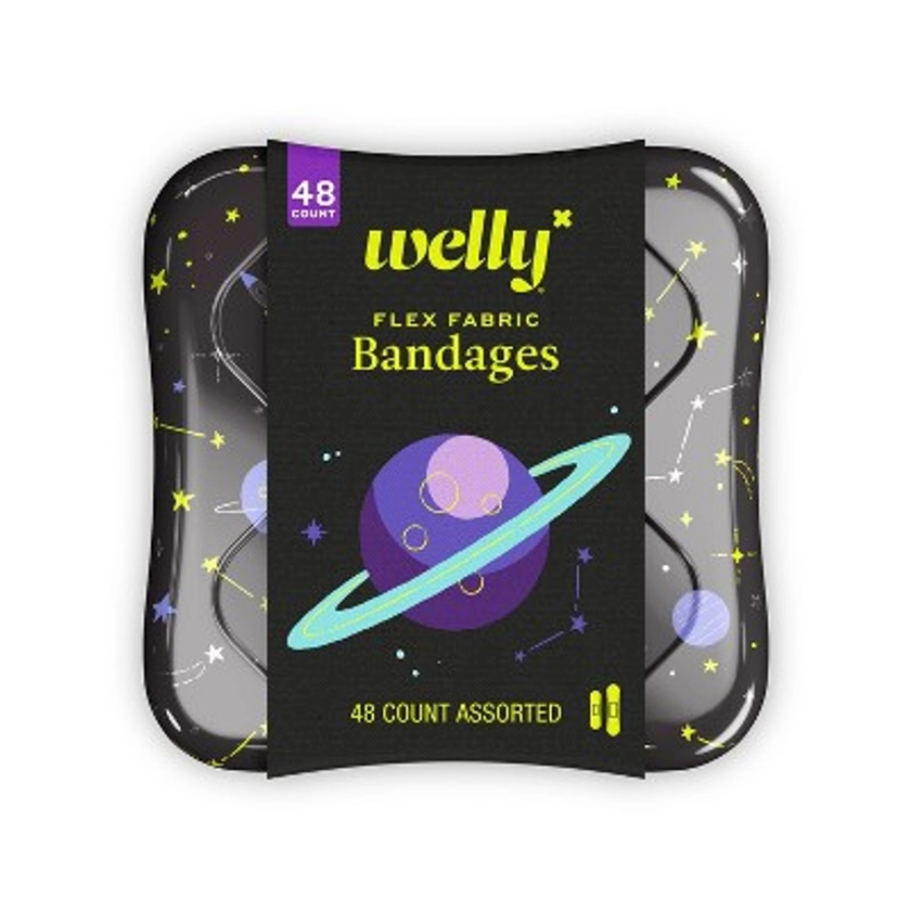 Welly Kid's Flex Fabric Bandages - Space - 48ct