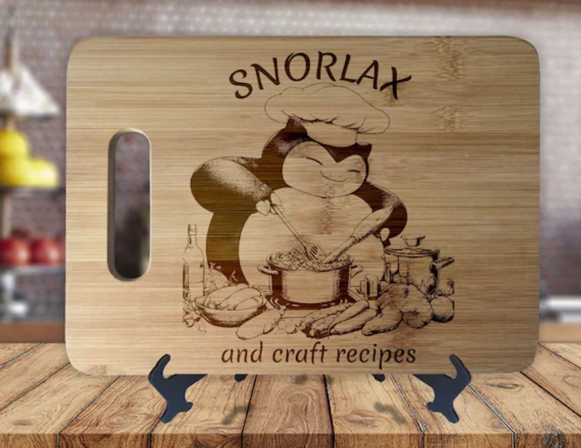 Snorlax and Cook Funny Cutting Board
