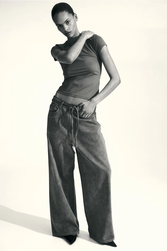 90s Baggy Regular Jeans - Beige - FEMME | H&M FR
