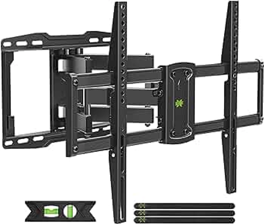 USX Mount UL Listed Full Motion TV Wall Mount for Most 37-86 inch TV, Swivel and Tilt Mount with Dual Articulating Arms Up to 132lbs, VESA 600x400mm, 16" Wood Studs, XML019