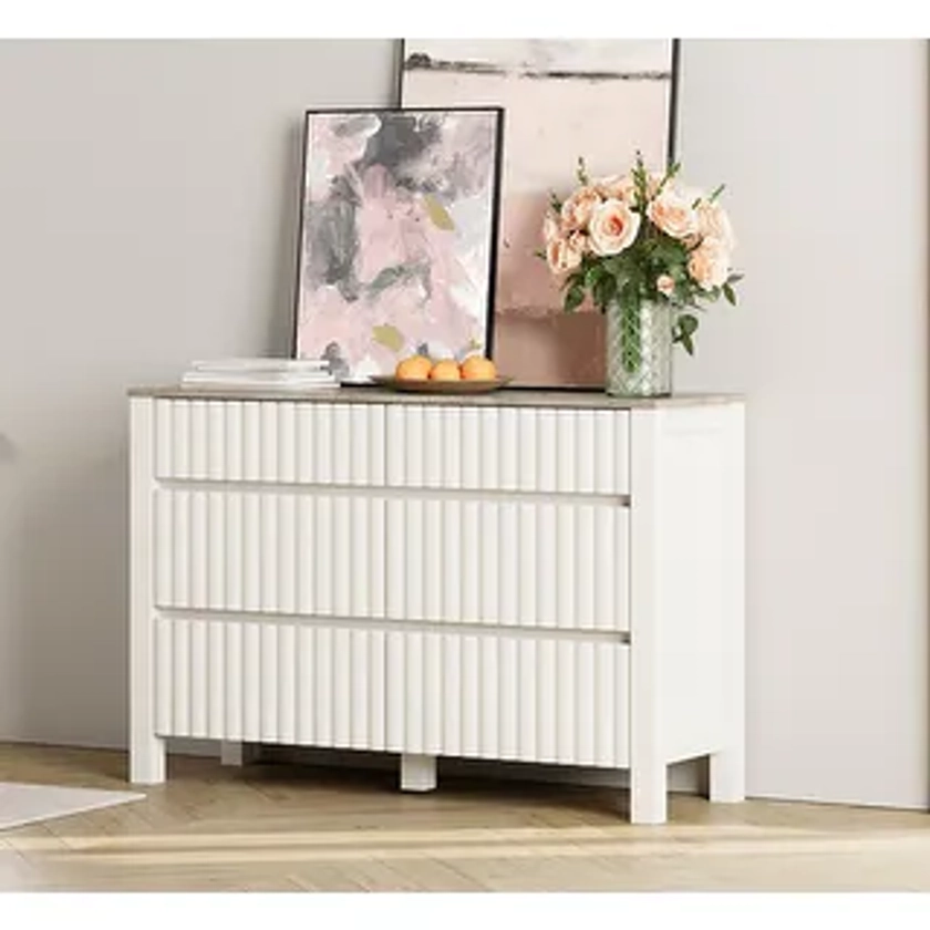WAMPAT Dresser for Bedroom with 6 Drawers，Modern White Kids Chests & Dressers - Bed Bath & Beyond - 38000023