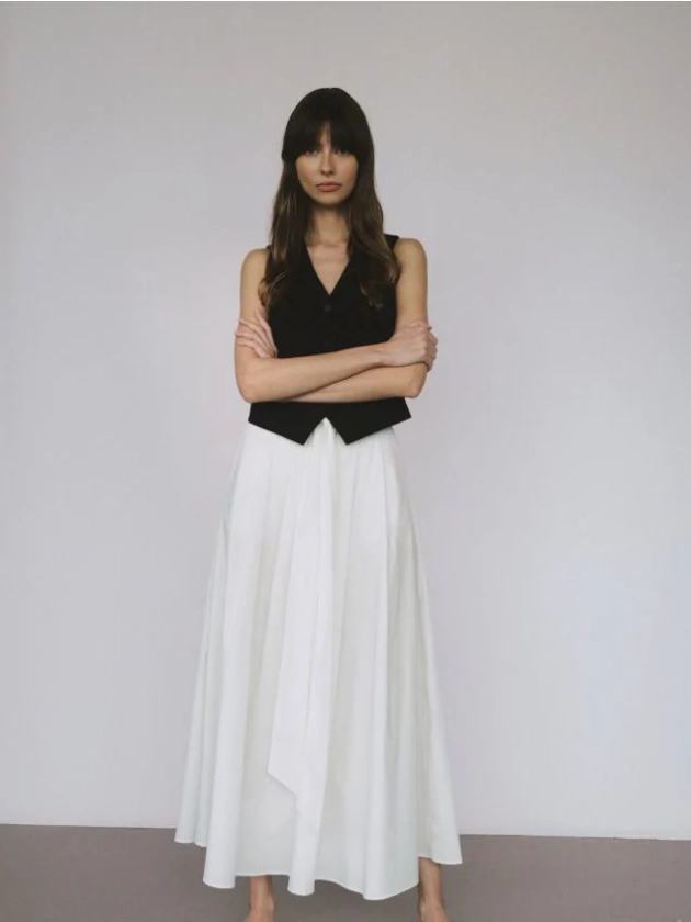 LADIES` SKIRT Color white - RESERVED - ZV642-00X