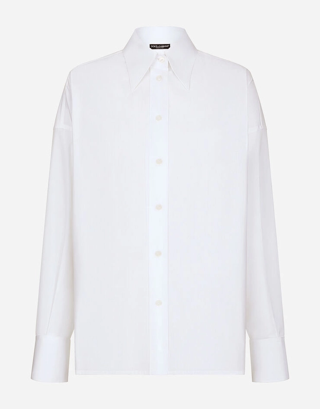 Poplin shirt in White for Women | Dolce&Gabbana® US