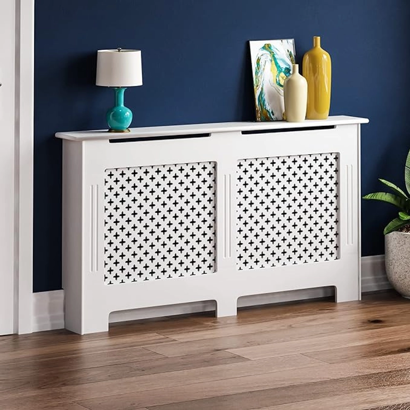 Vida Designs Oxford Radiator Cover Traditional White Painted MDF Cabinet, Large (H: 82 / W: 152 / D: 19 cm) : Amazon.co.uk: Automotive