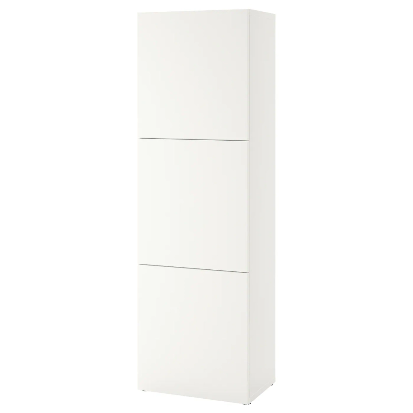 BESTÅ étagère avec portes, blanc Lappviken/blanc, 60x42x193 cm - IKEA Belgique