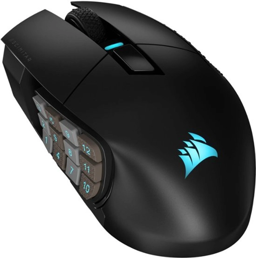 CORSAIR - Scimitar Elite Wireless Gaming Mouse with 16 Programmable Buttons - Black