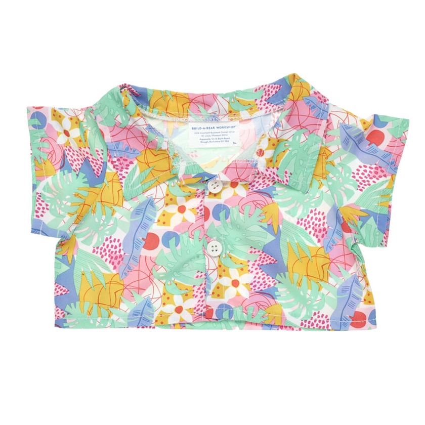 Tropical Button Down Shirt for Plush Toys