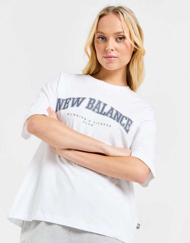 White New Balance Large Logo T-Shirt | JD Sports UK 