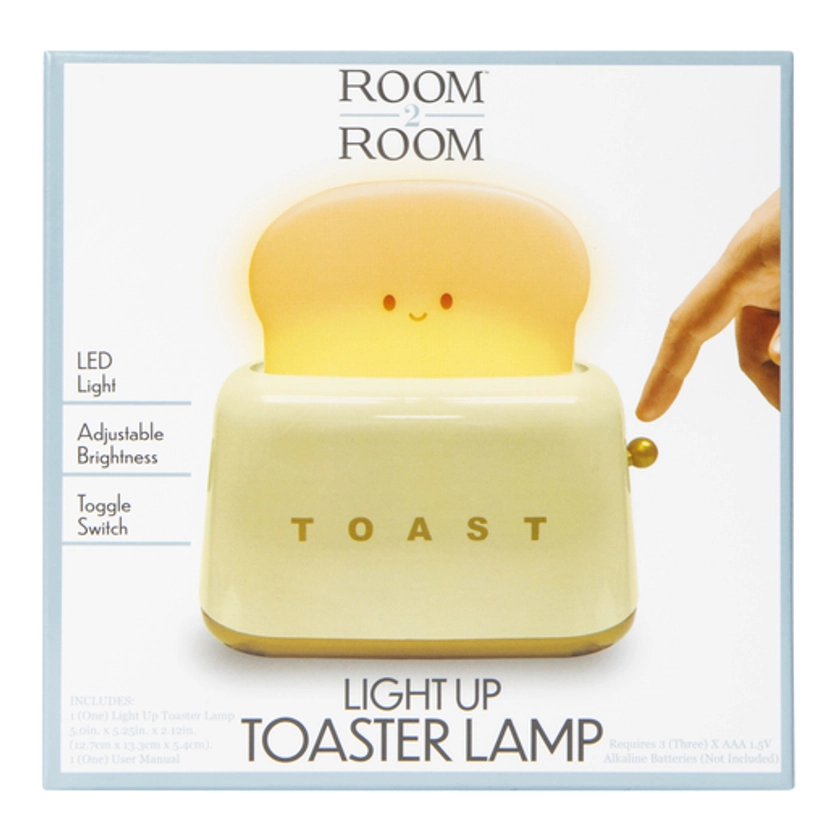 LED Light Up Toaster Lamp 5in x 5.25in