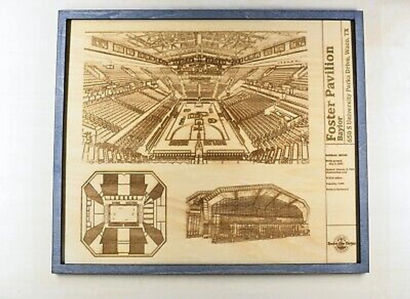 Foster Pavilion Blueprint Wood Wall Hanging | eBay