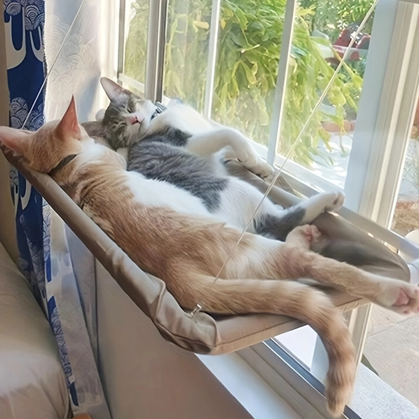 Support de fenêtre pour chat – Lit hamac confortable monté sur fenêtre pour chats