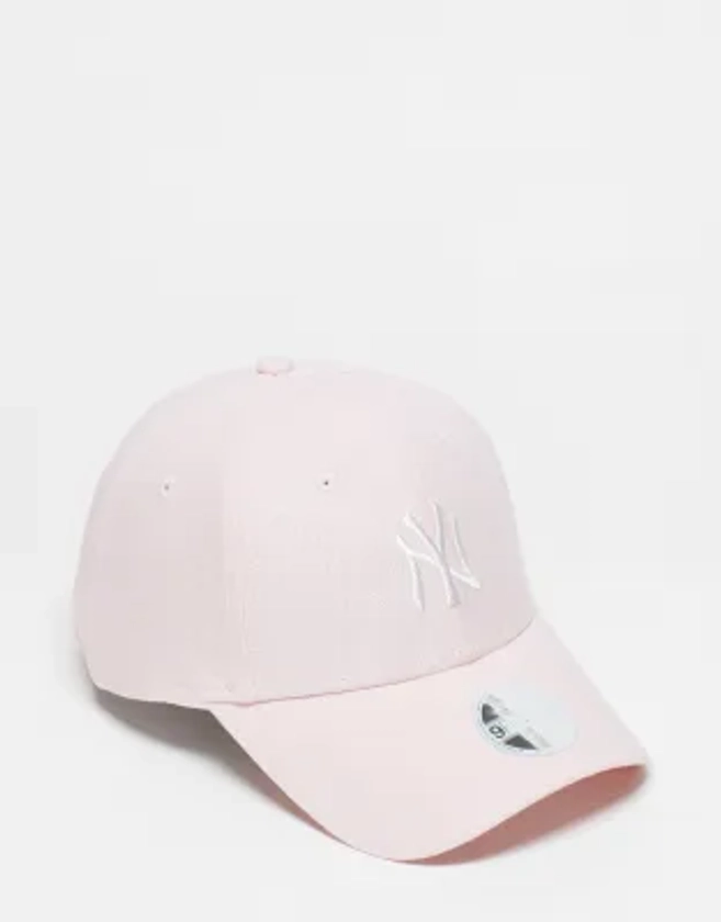 New Era 9forty NY Yankees linen cap in pink | ASOS