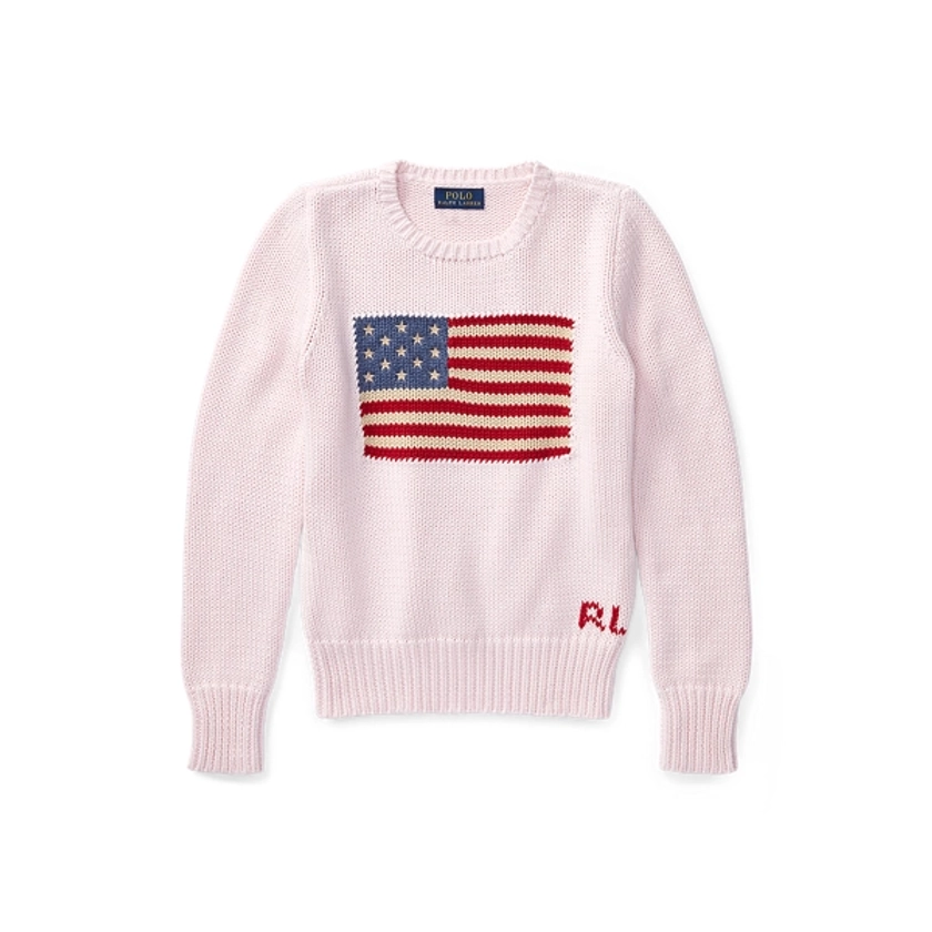 Maglia in cotone con bandiera da bambina | Ralph Lauren® IT