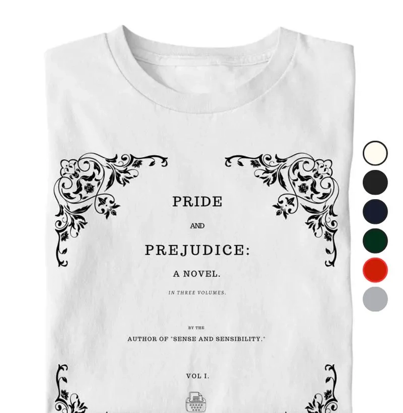 Camiseta Pride and Prejudice, Jane Austen