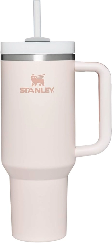 Stanley Quencher H2.0 FlowState Tumbler 1.2L - Cold For 11 Hours - Iced For 48 Hours - Water Bottle with Straw, Handle and Lid - Dishwasher Safe - Travel Mug For Cold or Hot Drinks - Rose Quartz